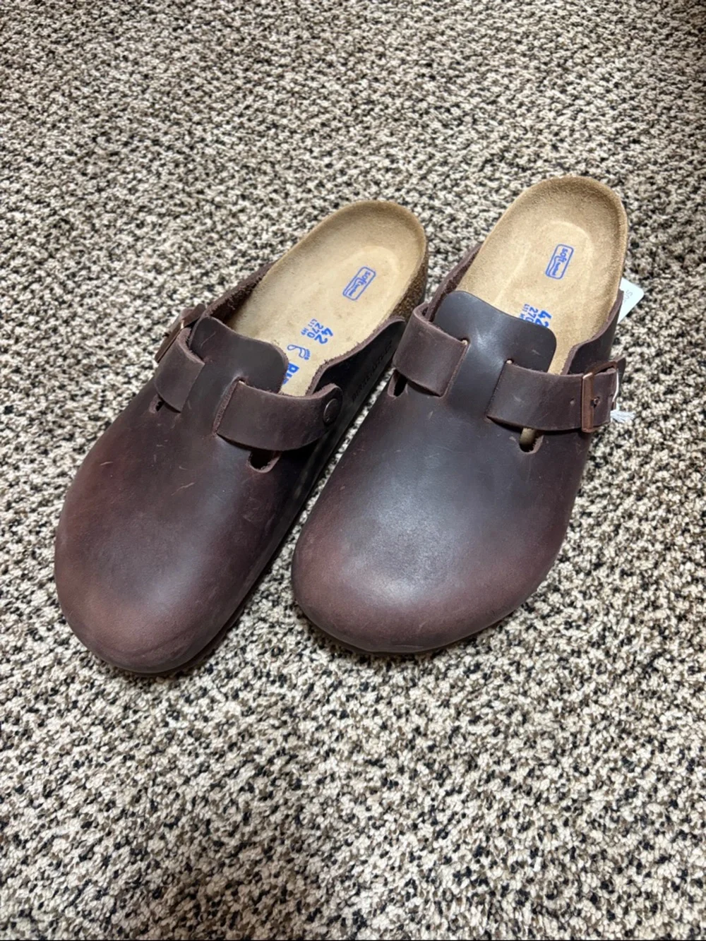 Birkenstock Boston Clogs in Brown Leather - Picture 2 of 6